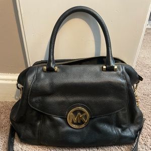 Micheal Kors Black Leather Bag